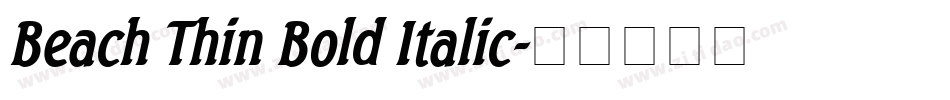 Beach Thin Bold Italic字体转换